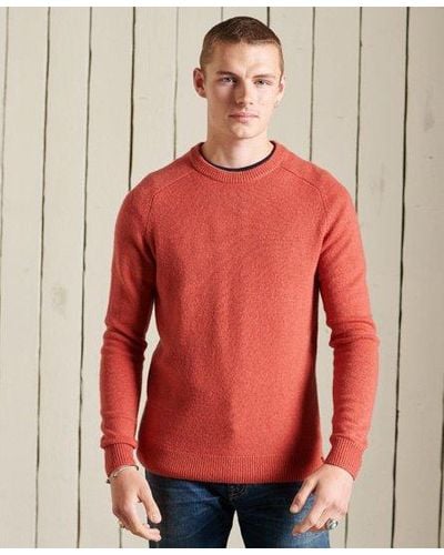Superdry Pull ras-du-cou harlo - Rouge