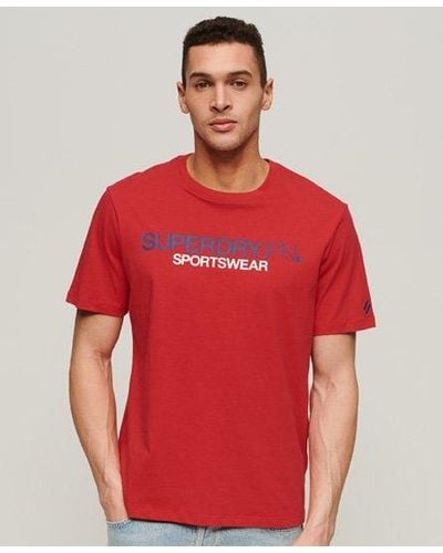 Superdry Code Sportswear T-shirt - Rood