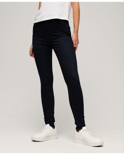 Superdry Organic Cotton High Rise Skinny Denim Jeans - Blue