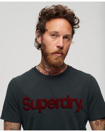Superdry Klassiek T-shirt Met Core-logo - Grijs