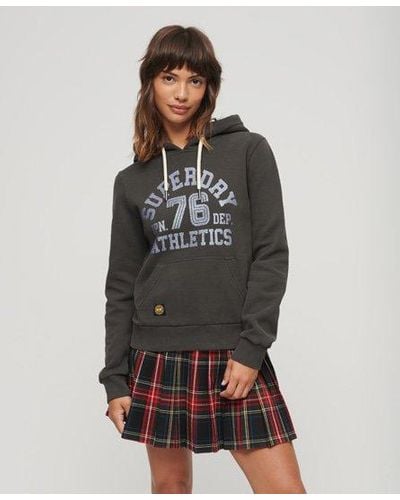 Superdry Scripted College Graphic Hoodie - Gray