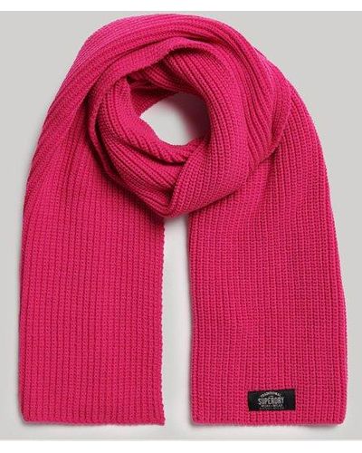 Superdry Classic Knit Scarf - Red