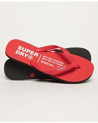 Superdry Studios Flip Flops Red