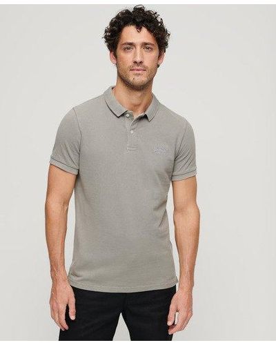 Superdry Polo destroyed - Gris