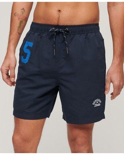 Superdry Recycled Polo 17" Swim Shorts - Blue