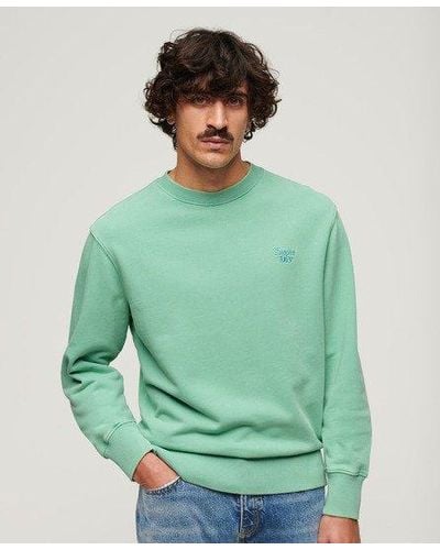 Superdry Vintage Sweatshirt Met Wassing - Groen