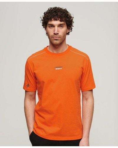 Superdry Sport Tech Logo T-shirt Met Losse Pasvorm - Oranje