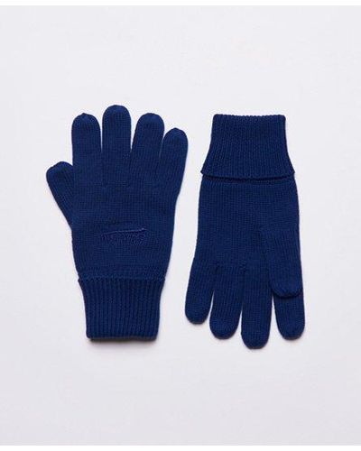 Superdry Klassieke Handschoenen Met Vintage Logo - Blauw