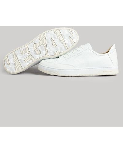 Superdry Vegan Basket Low Top Trainers - White