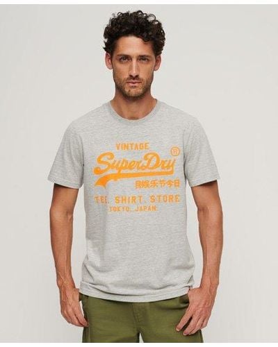 Superdry Neon Vintage Logo T-shirt - Grijs