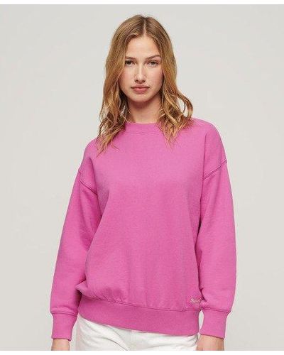 Superdry Essential Logo Sweatshirt - Pink