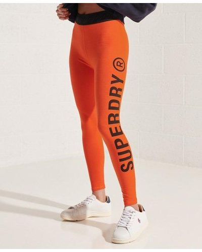 Superdry Essential 7/8 Leggings Orange / Bold Orange - Red
