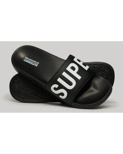Superdry Vegan Core Pool Sliders - Black