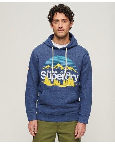 Superdry Great Outdoors Graphic Hoodie - Blue