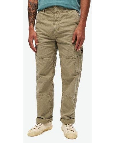 Superdry Organic Cotton baggy Cargo Trousers - Natural
