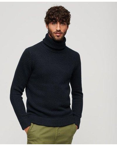 Superdry The Merchant Store - Roll Neck Sweater - Blue