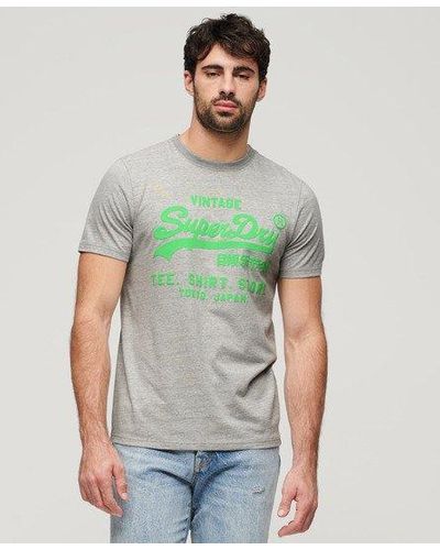 Superdry Neon Vintage Logo T-shirt - Green