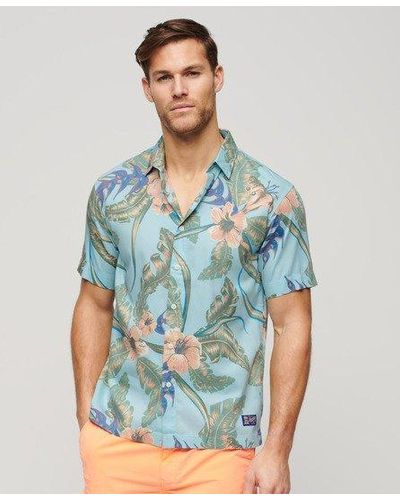 Superdry Hawaiian Shirt - Blue