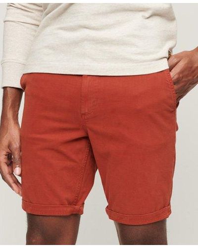 Superdry Short chino officer - Rouge