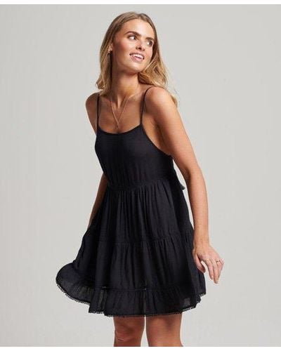 Superdry Mini Beach Cami-jurk - Zwart