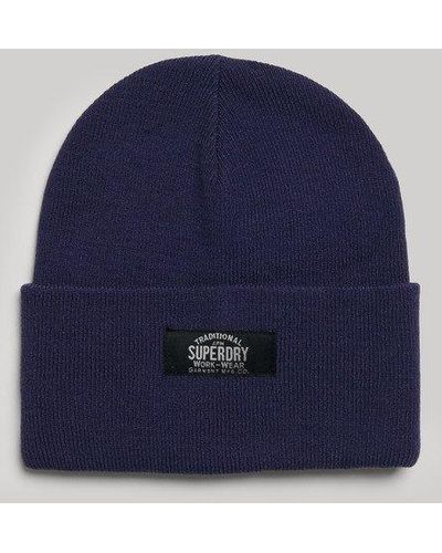 Superdry Classic Knitted Beanie - Blue