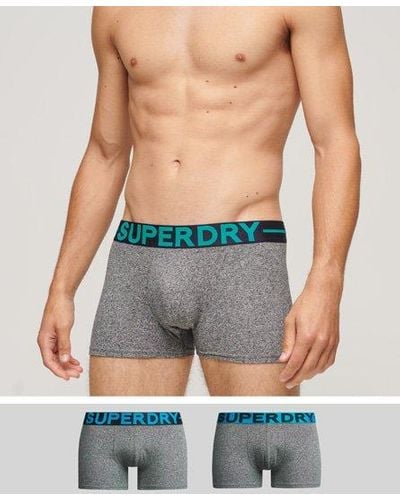 Superdry Organic Cotton Trunk Double Pack - Blue
