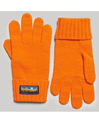 Superdry Wool Blend Radar Gloves - Orange