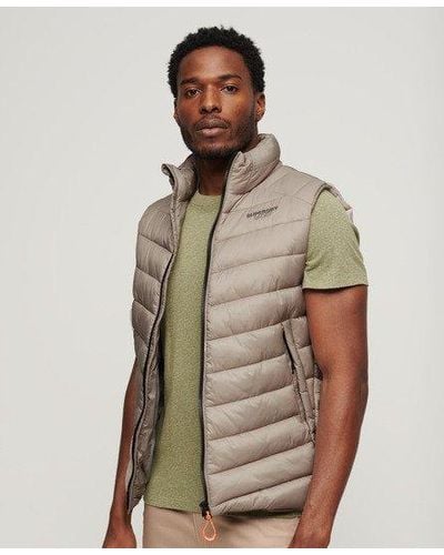 Superdry Non-hooded Fuji Padded Gilet - Brown