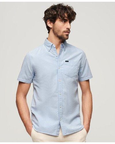Superdry Oxford Short Sleeve Shirt - Blue