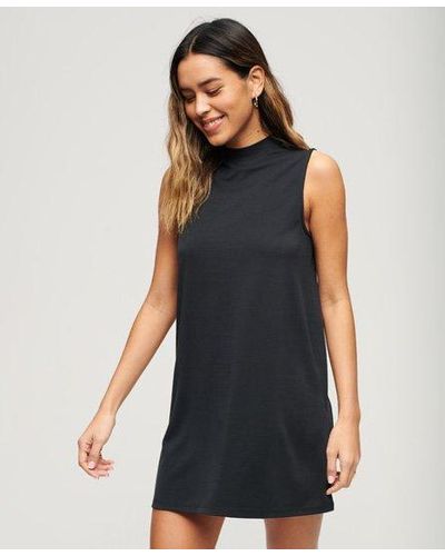 Superdry Sleeveless A-line Mini Dress - Black