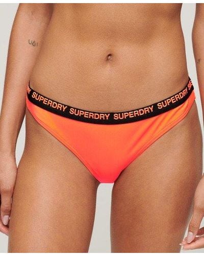 Superdry Elastisch Cheeky Bikinibroekje - Oranje
