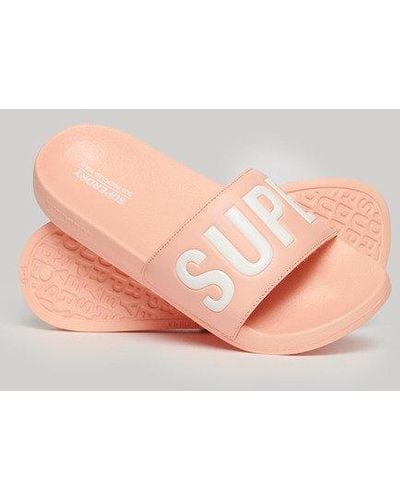 Superdry Vegan Core Pool Sliders - Pink