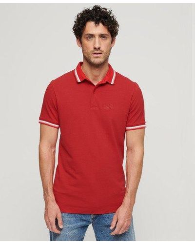 Superdry Sportswear Tipped Polo Shirt - Red