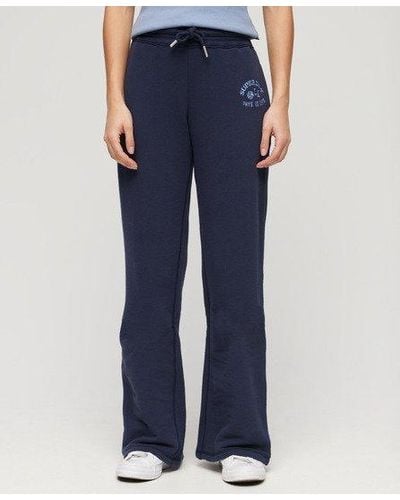 Superdry Pantalon de survêtement taille basse évasé athletic essentials - Bleu
