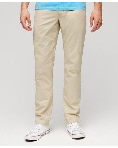 Superdry Slim Tapered Stretch Chino Pants - Natural