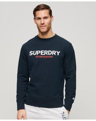 Superdry Sportswear Logo Loose Crew Sweatshirt - Blue