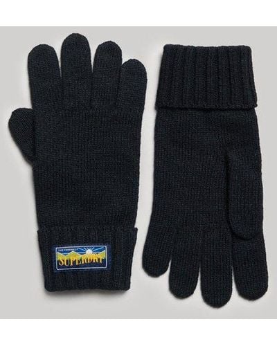 Superdry Wool Blend Radar Gloves - Black