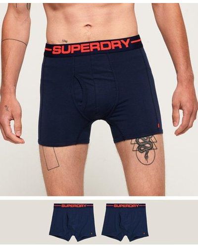 Superdry Sport Boxer Double Pack - Blue