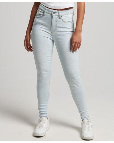 Superdry Ladies Classic Organic Cotton High Rise Skinny Denim Jeans - Blue