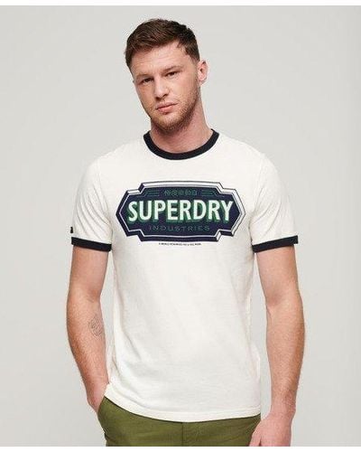 Superdry Ringer Workwear Graphic T-shirt - White