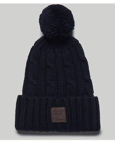 Superdry Trawler Cable Beanie Navy - Blue