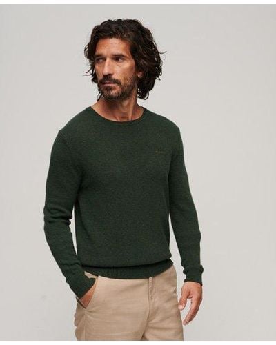 Superdry Essential Slim Fit Crew Sweater - Green