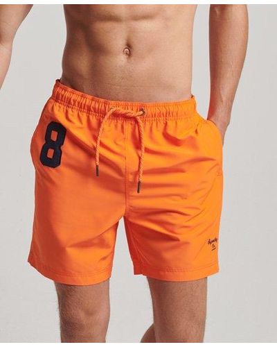 Superdry Short de bain recyclé polo - Orange