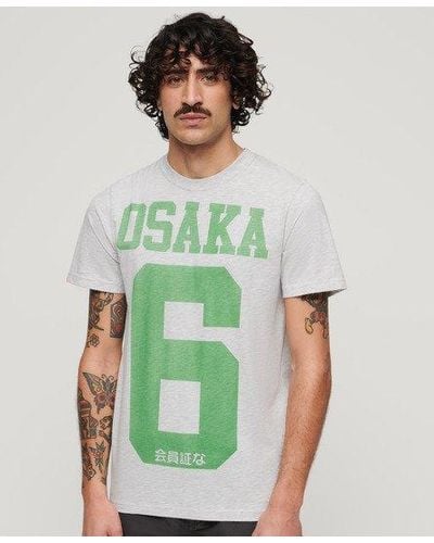 Superdry Imprimé t-shirt standard chiné osaka 6 - Vert