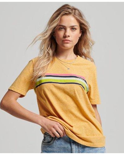 Superdry T-shirt vintage great outdoors - Jaune