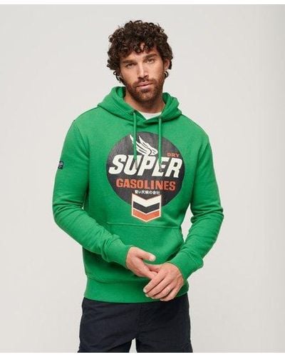 Superdry Sweat à capuche à logo et motif workwear - Vert
