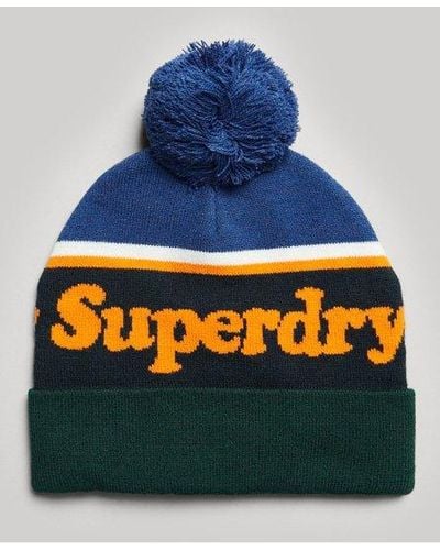 Superdry Bonnet à logo essential - Bleu