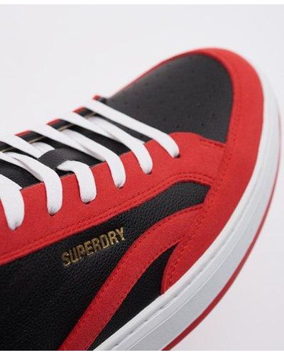 Superdry Vegan Basket Lux Low Trainers Red