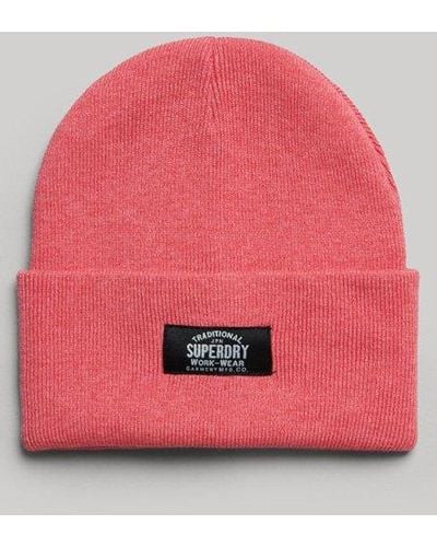 Superdry Classic Knitted Beanie - Pink