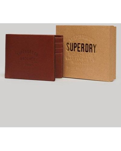 Superdry Leather Wallet In Box - Brown